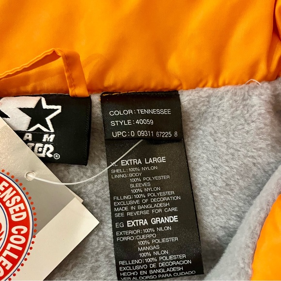 Vintage Tennessee Volunteers Puffer Jacket Size X-Large NWT Deadstock UT - Picture 7 of 12